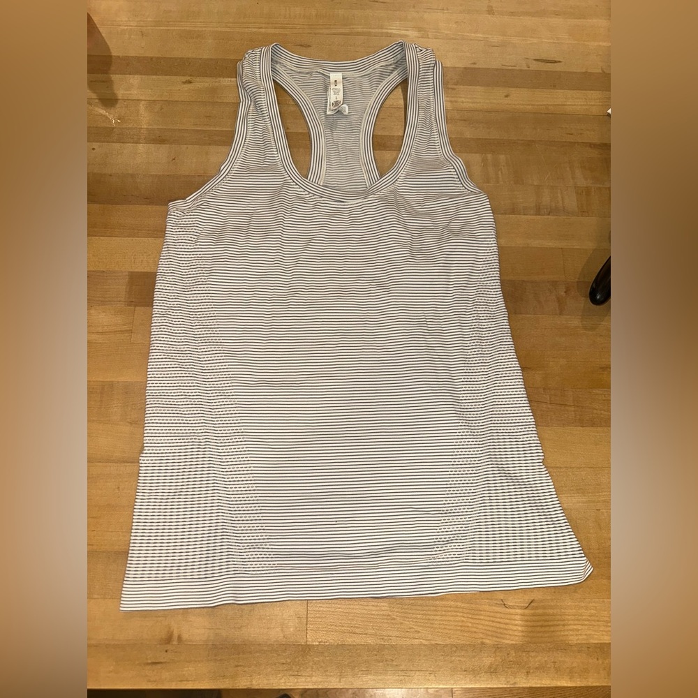 Athleta striped tank top, size large